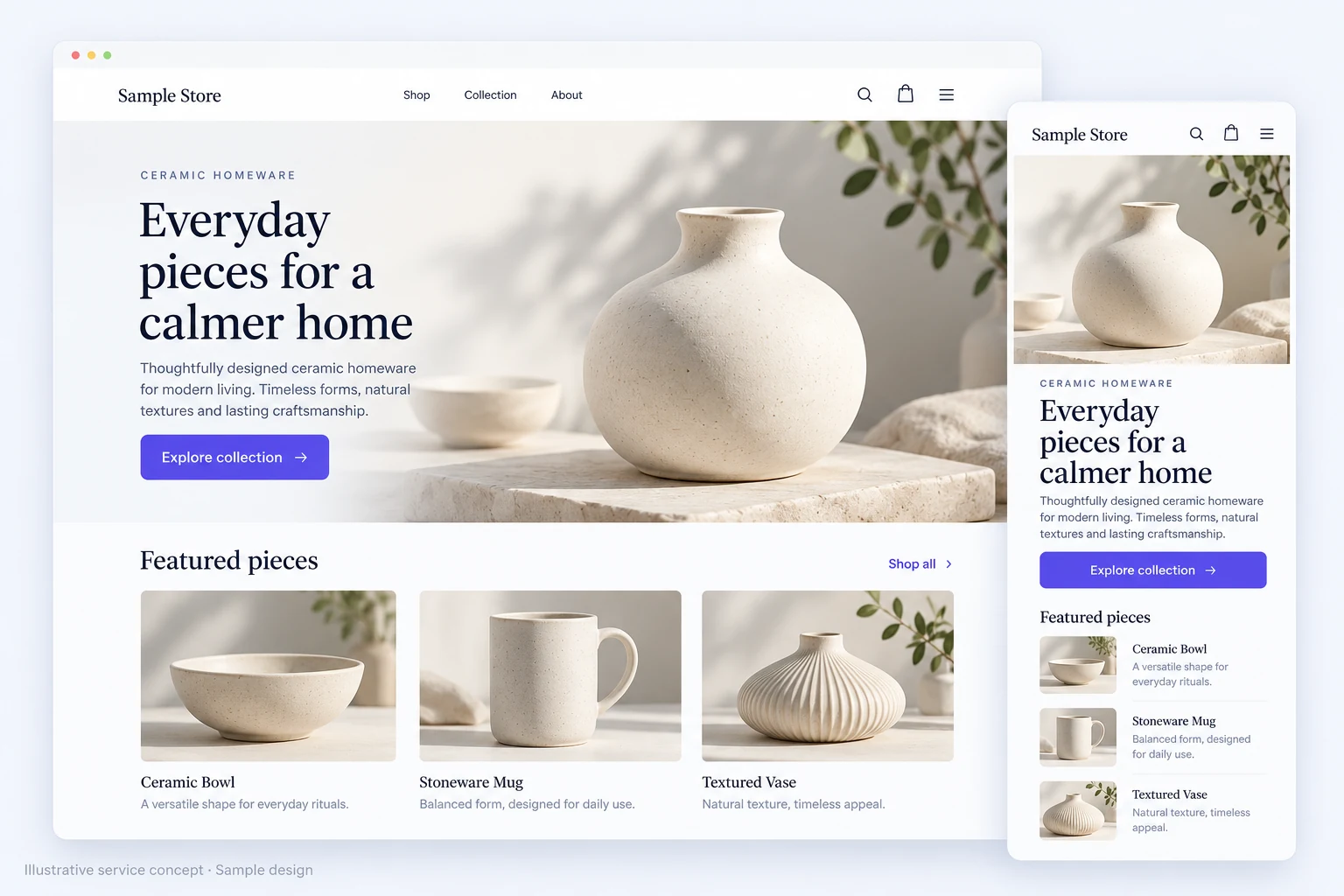 Website & Ecommerce Development illustrative workflow