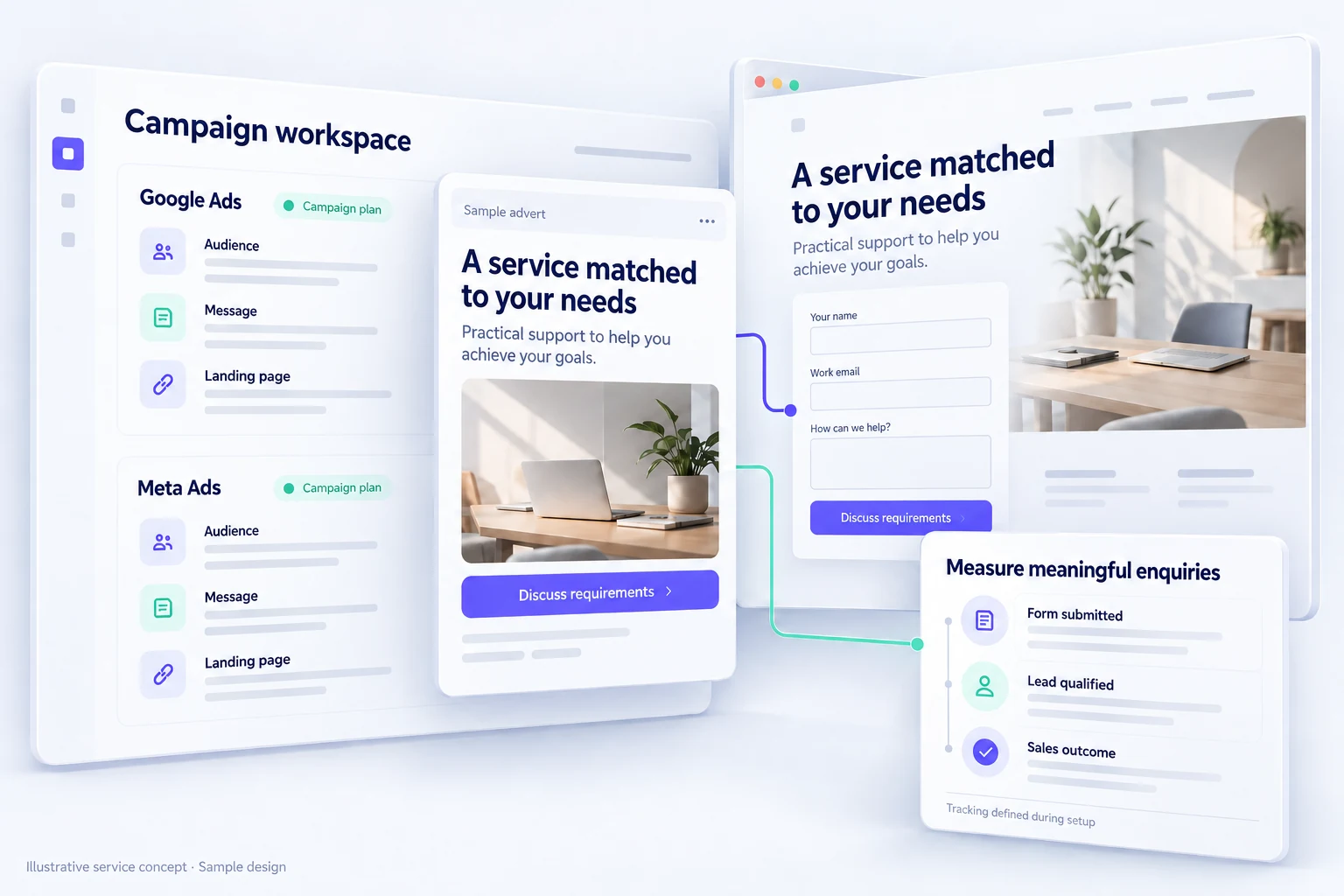 Paid Advertising illustrative workflow