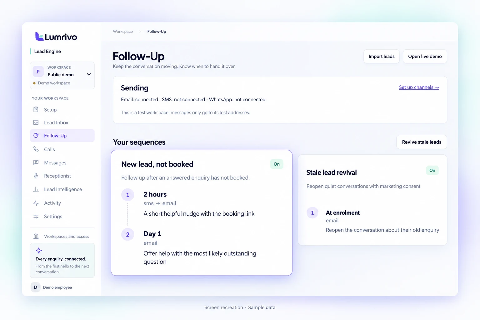Lead Engine: Review follow-up